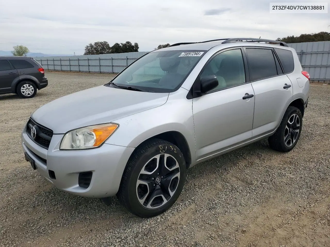 TOYOTA RAV 4 2012, VIN 2T3ZF4DV7CW138881