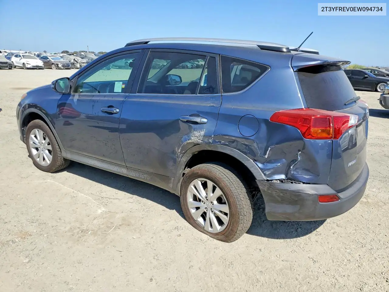 2014 TOYOTA RAV 4 VIN 2T3YFREV0EW094734 — фото 2