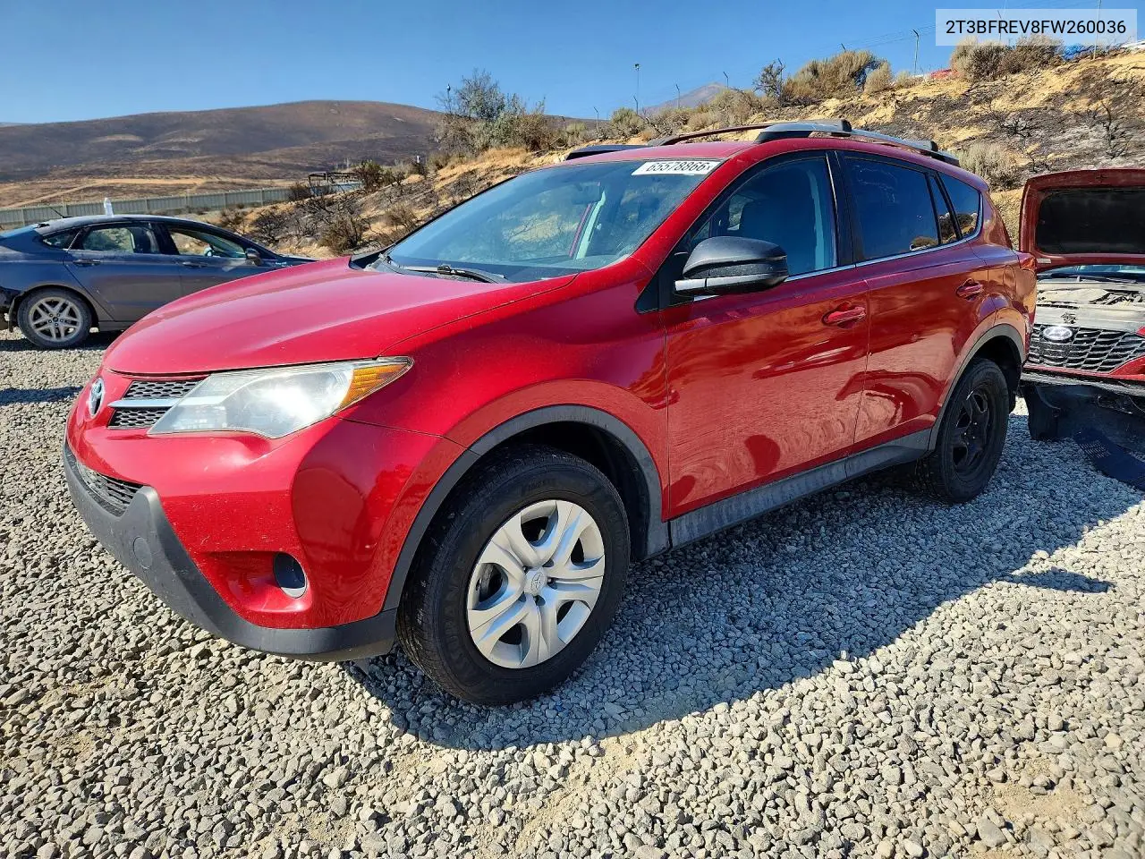 TOYOTA RAV 4 2015, VIN 2T3BFREV8FW260036