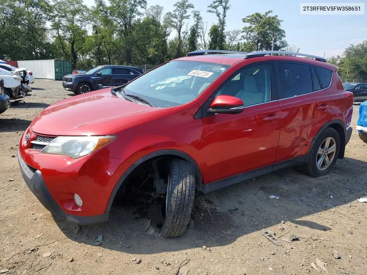 TOYOTA RAV 4 2015, VIN 2T3RFREV5FW358651