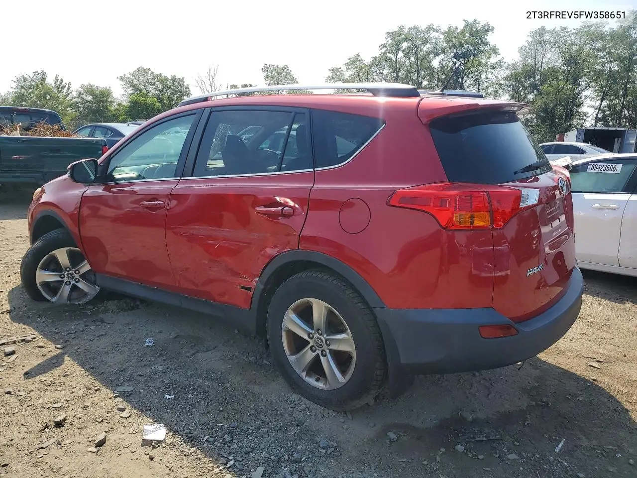 2015 TOYOTA RAV 4 VIN 2T3RFREV5FW358651 — фото 2