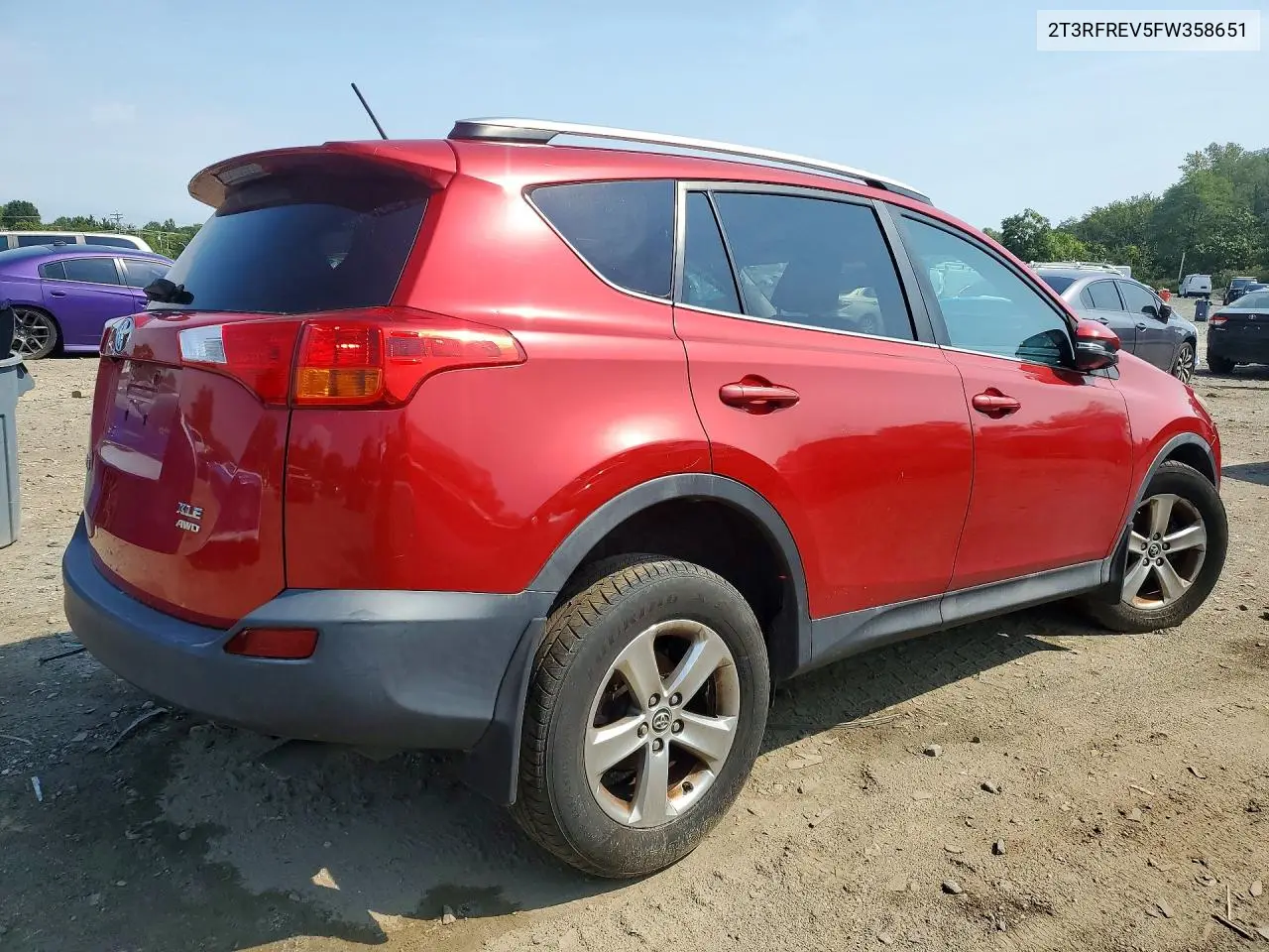 2015 TOYOTA RAV 4 VIN 2T3RFREV5FW358651 — фото 3