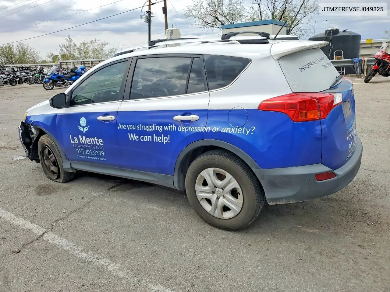 2015 TOYOTA RAV 4 VIN JTMZFREV5FJ049325 — фото 2