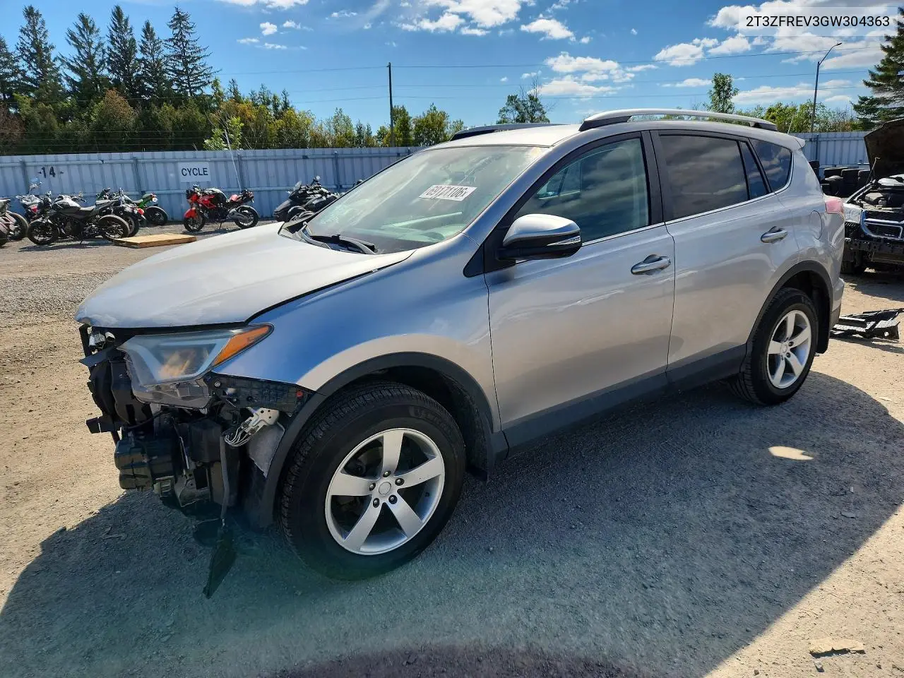 TOYOTA RAV 4 2016, VIN 2T3ZFREV3GW304363