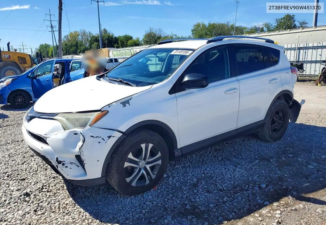 TOYOTA RAV 4 2016, VIN 2T3BFREV9GW451370
