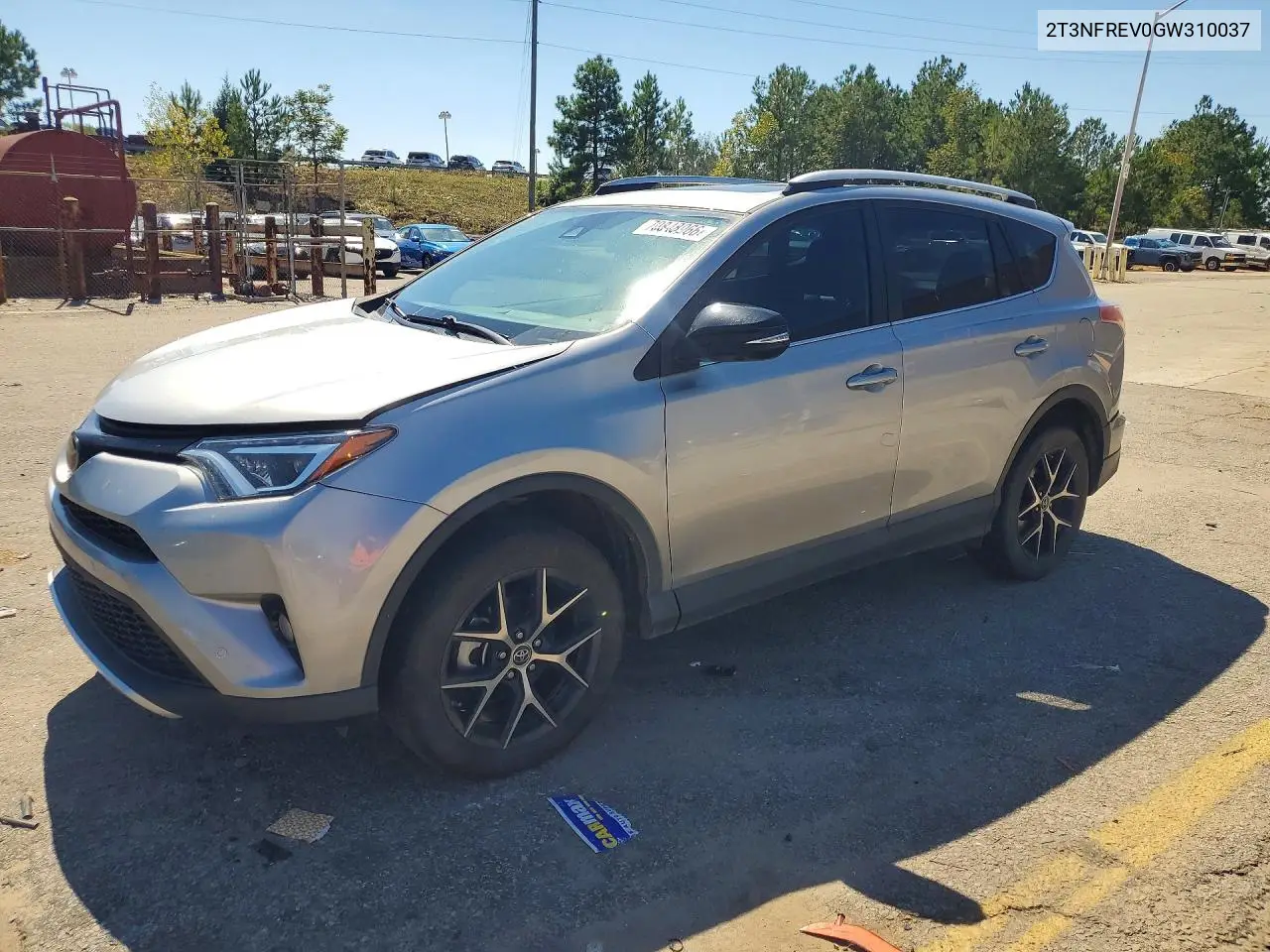 TOYOTA RAV 4 2016, VIN 2T3NFREV0GW310037