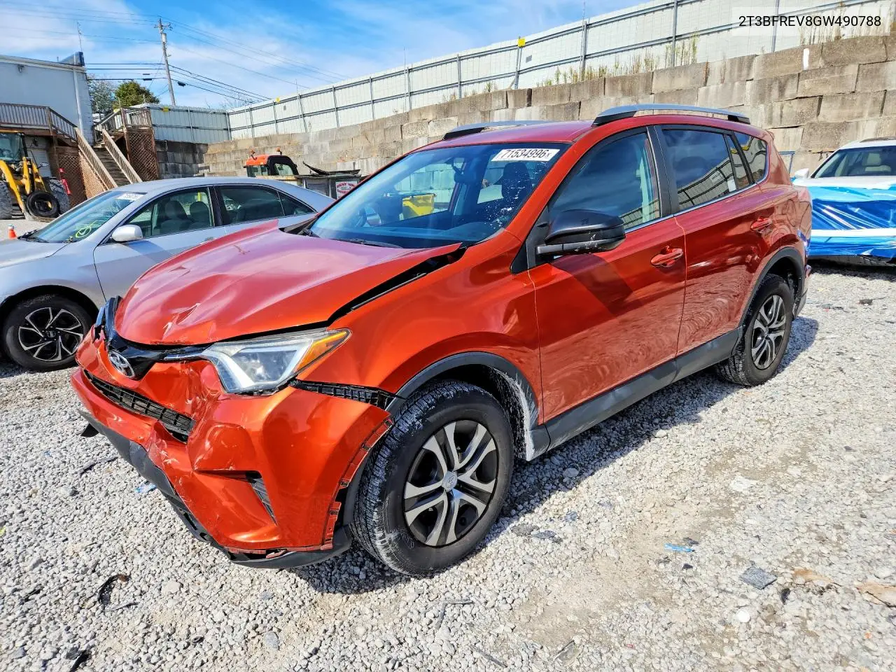 TOYOTA RAV 4 2016, VIN 2T3BFREV8GW490788