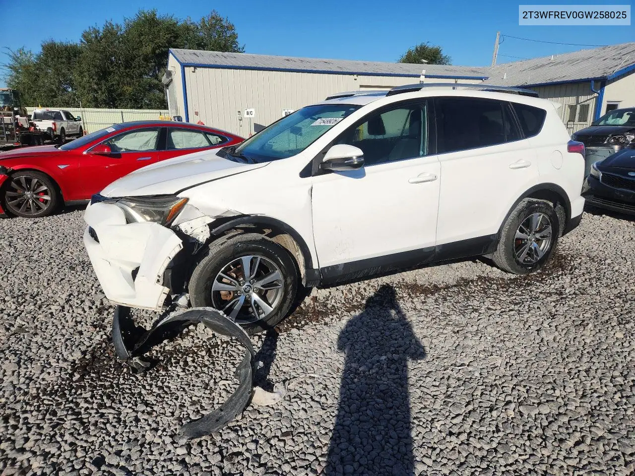 TOYOTA RAV 4 2016, VIN 2T3WFREV0GW258025