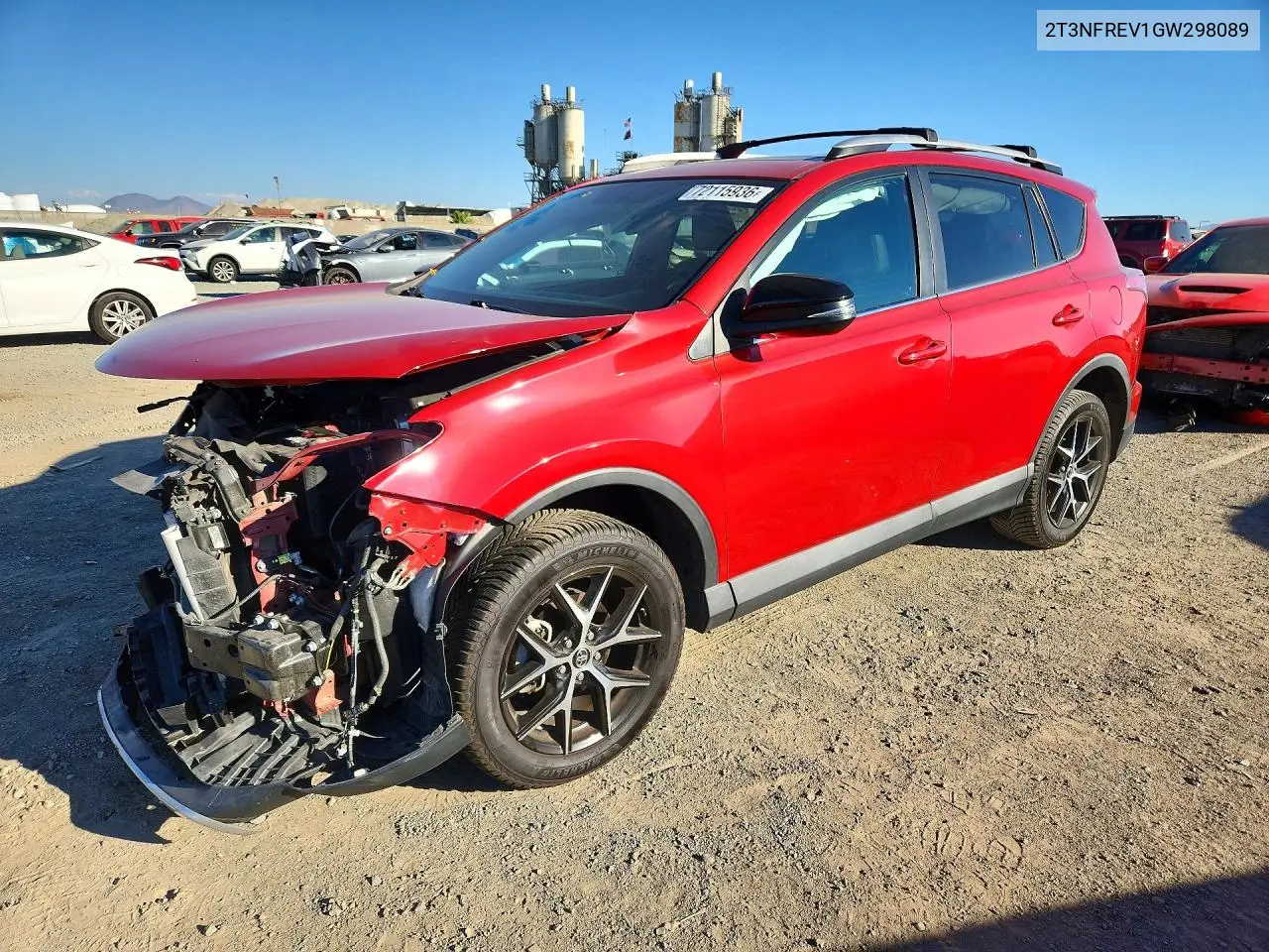 TOYOTA RAV 4 2016, VIN 2T3NFREV1GW298089