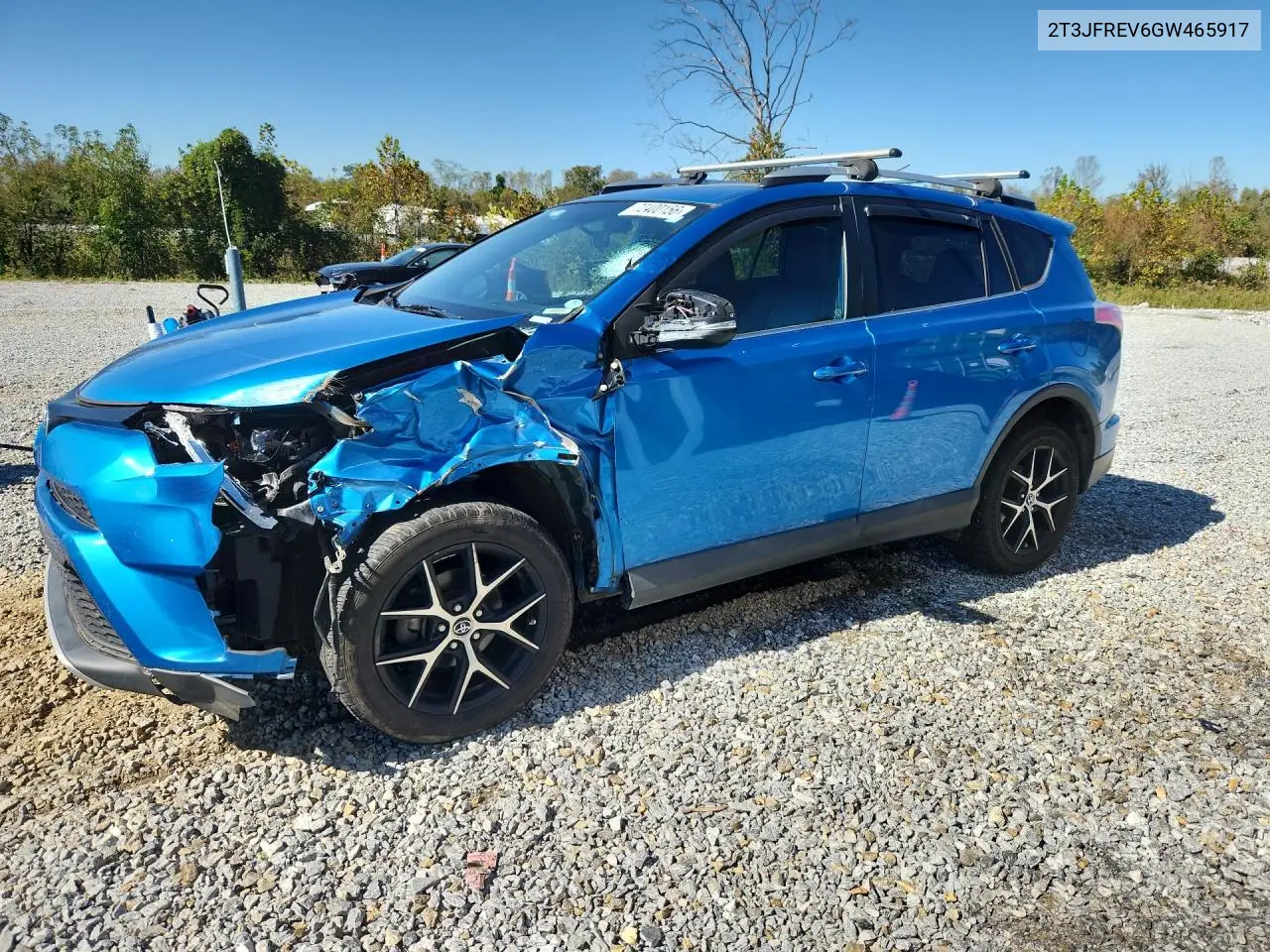 TOYOTA RAV 4 2016, VIN 2T3JFREV6GW465917