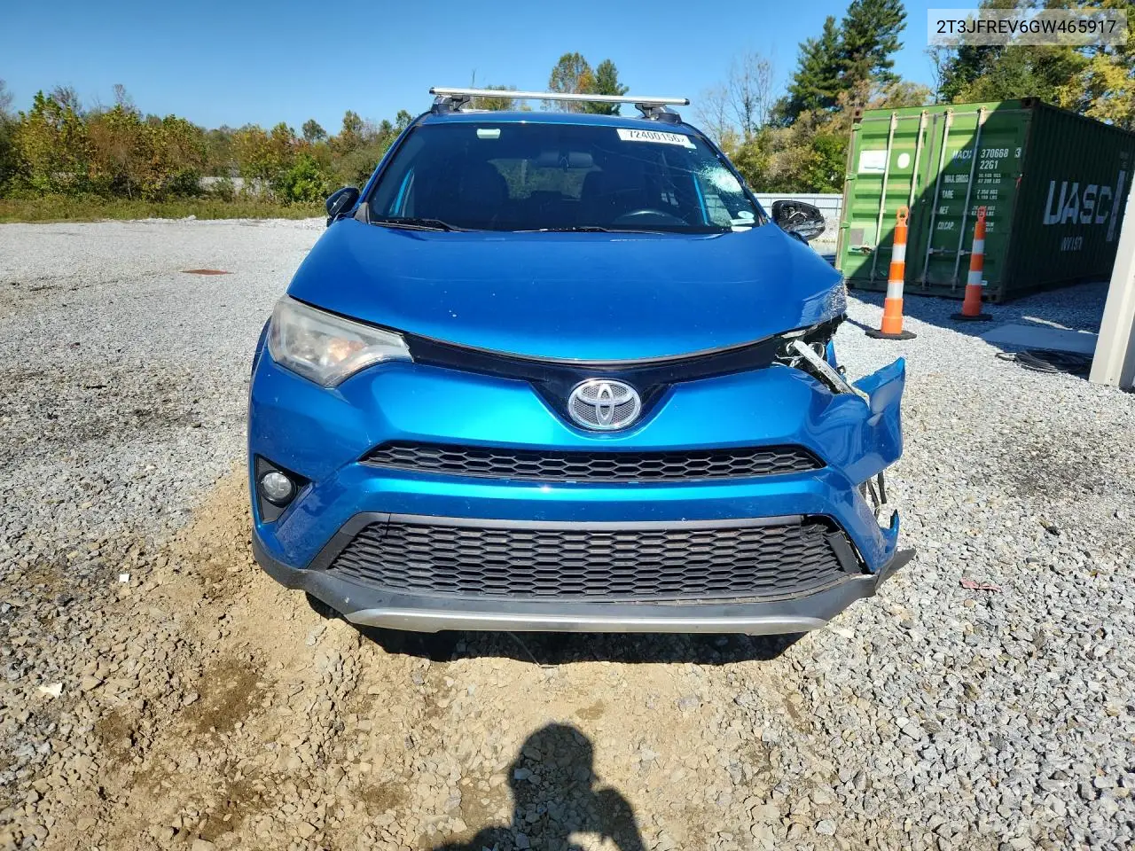 2016 TOYOTA RAV 4 VIN 2T3JFREV6GW465917 — фото 5