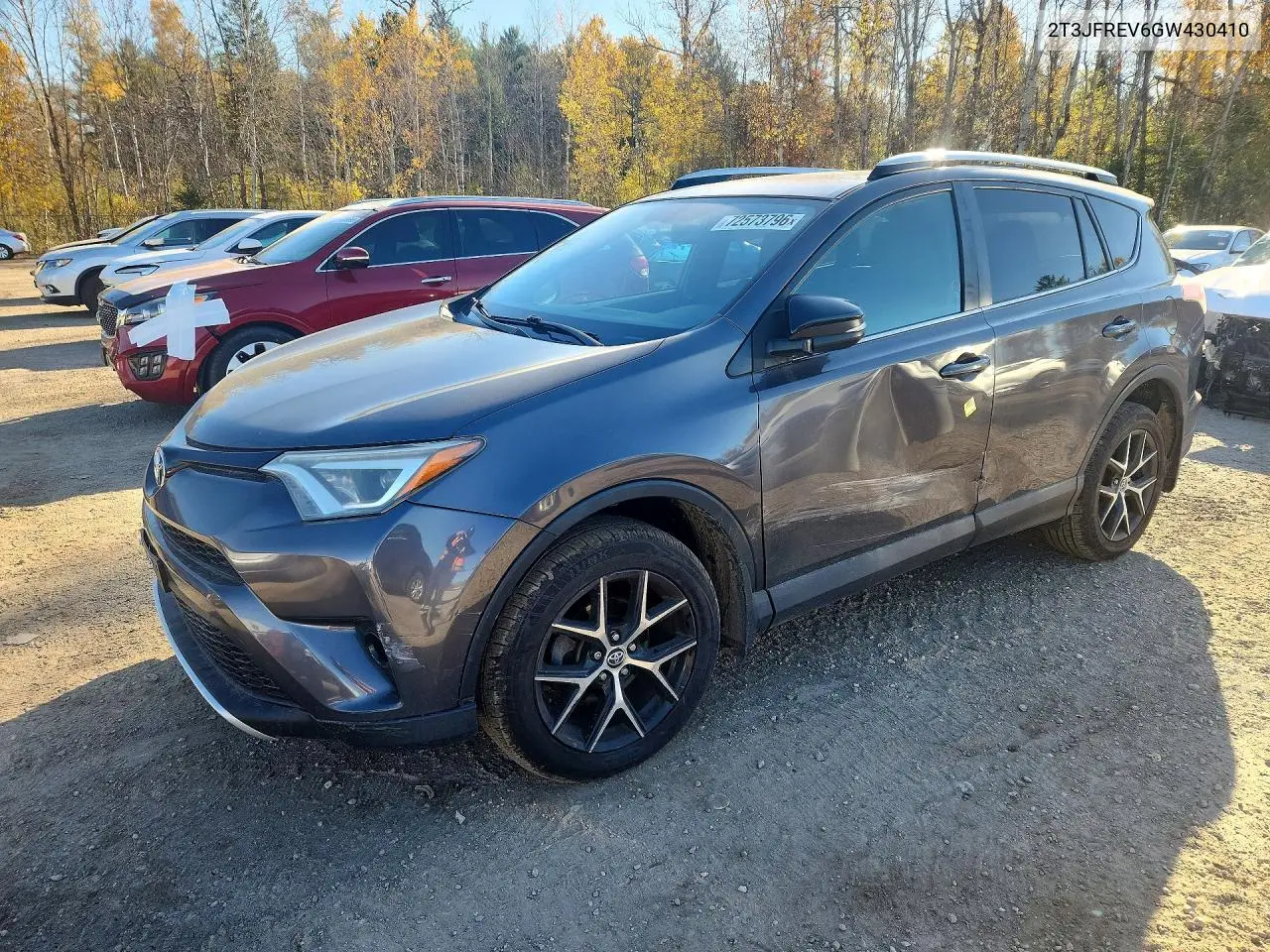 TOYOTA RAV 4 2016, VIN 2T3JFREV6GW430410