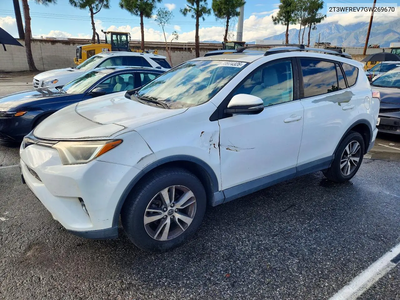 TOYOTA RAV 4 2016, VIN 2T3WFREV7GW269670