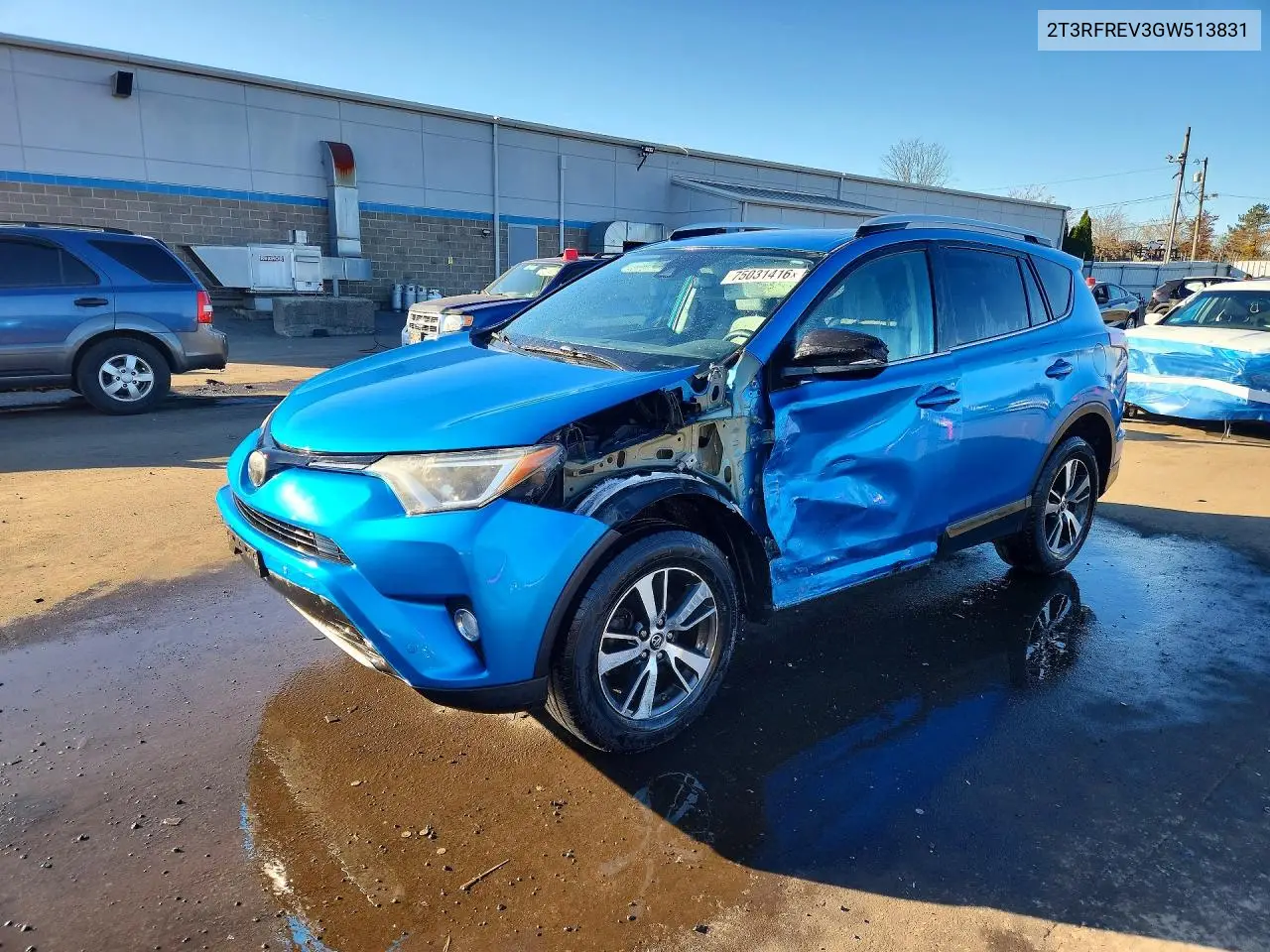 TOYOTA RAV 4 2016, VIN 2T3RFREV3GW513831