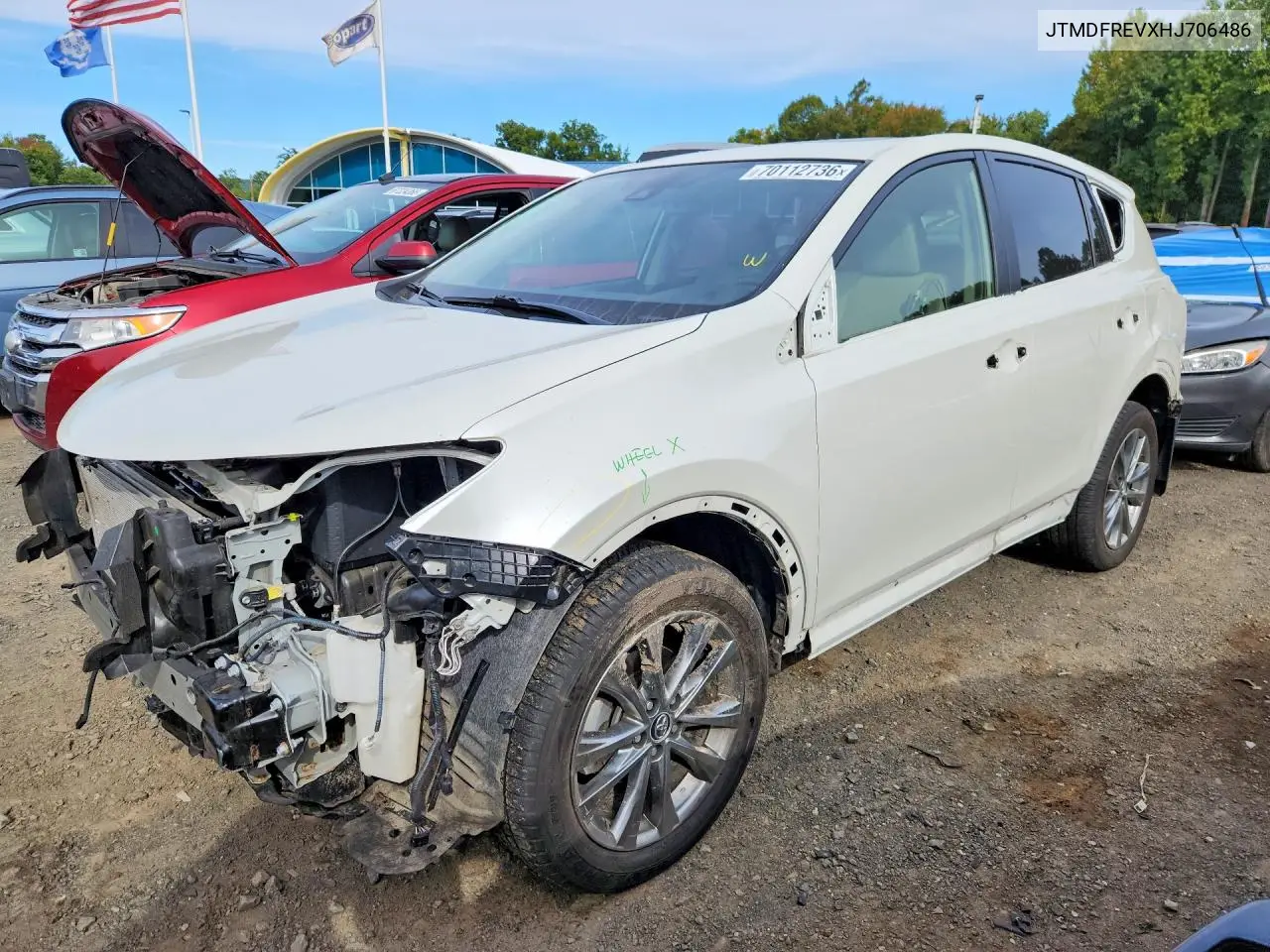 TOYOTA RAV 4 2017, VIN JTMDFREVXHJ706486