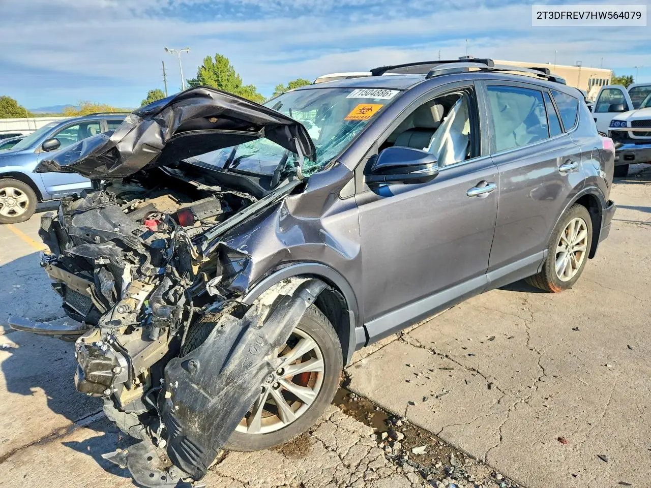 TOYOTA RAV 4 2017, VIN 2T3DFREV7HW564079