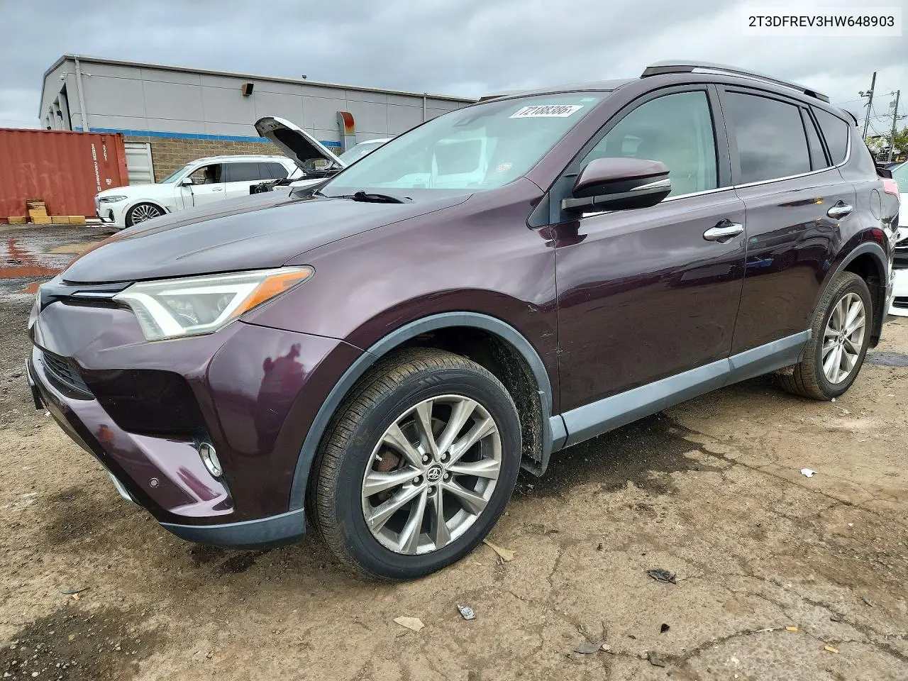 TOYOTA RAV 4 2017, VIN 2T3DFREV3HW648903