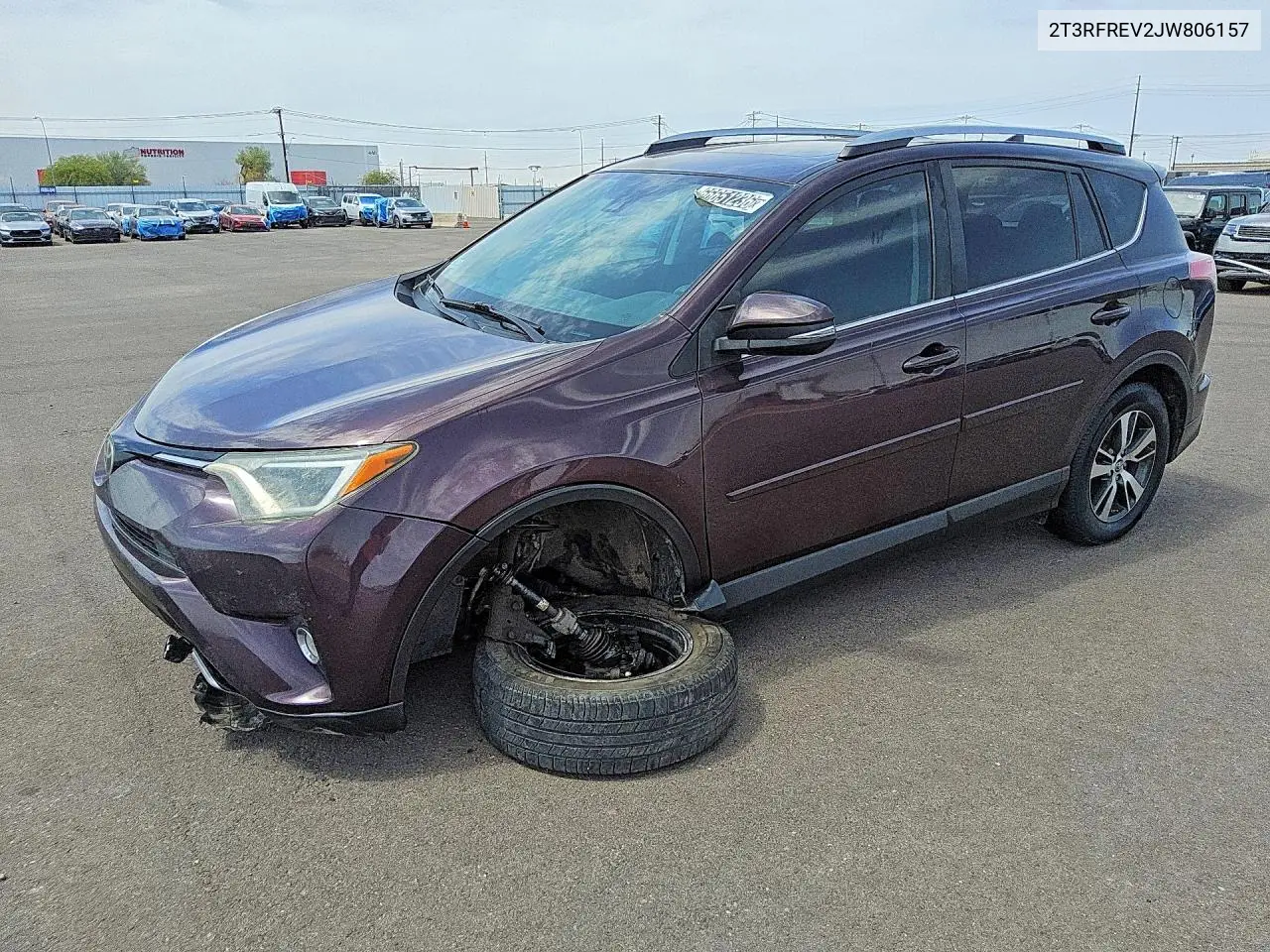 TOYOTA RAV 4 2018, VIN 2T3RFREV2JW806157