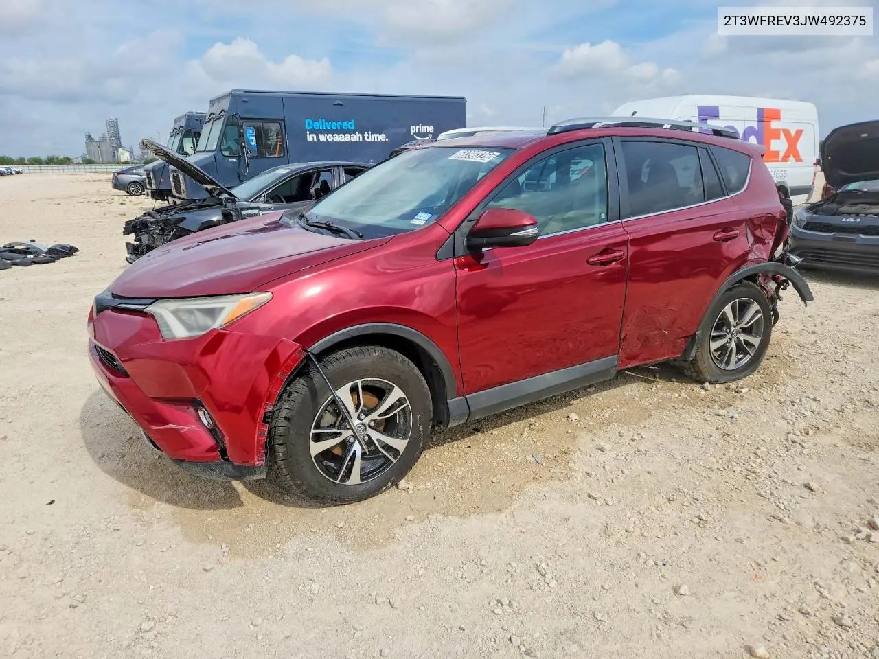 TOYOTA RAV 4 2018, VIN 2T3WFREV3JW492375