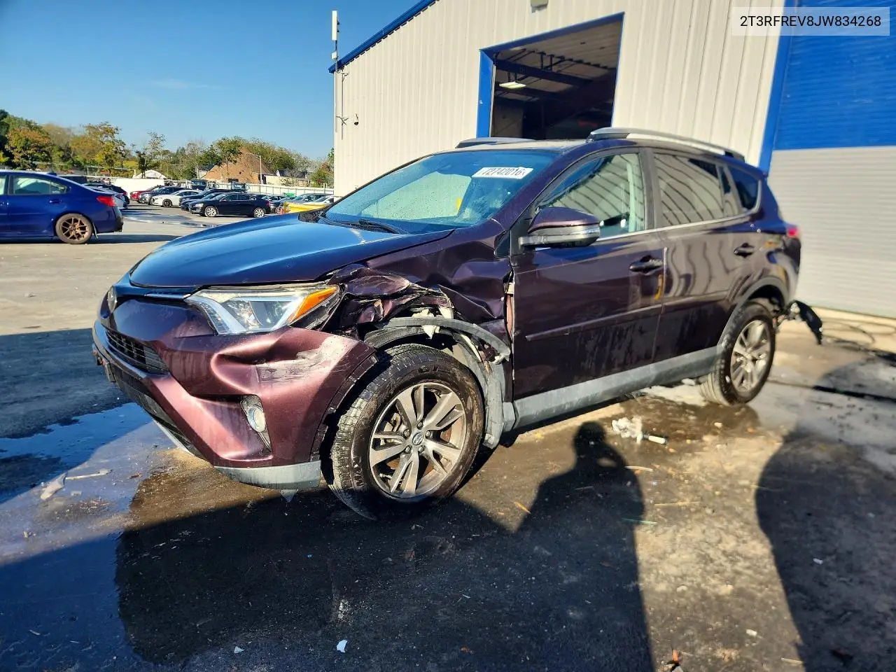 TOYOTA RAV 4 2018, VIN 2T3RFREV8JW834268