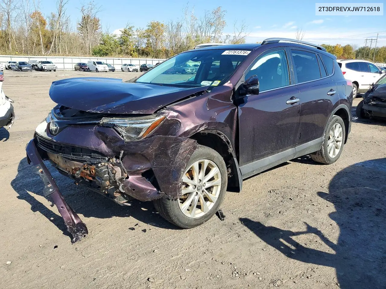 TOYOTA RAV 4 2018, VIN 2T3DFREVXJW712618
