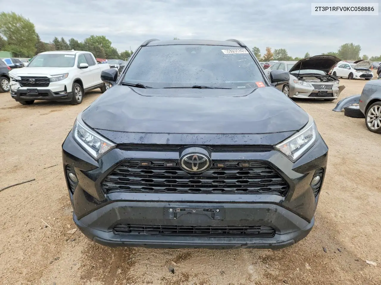 2019 TOYOTA RAV 4 VIN 2T3P1RFV0KC058886 — фото 2