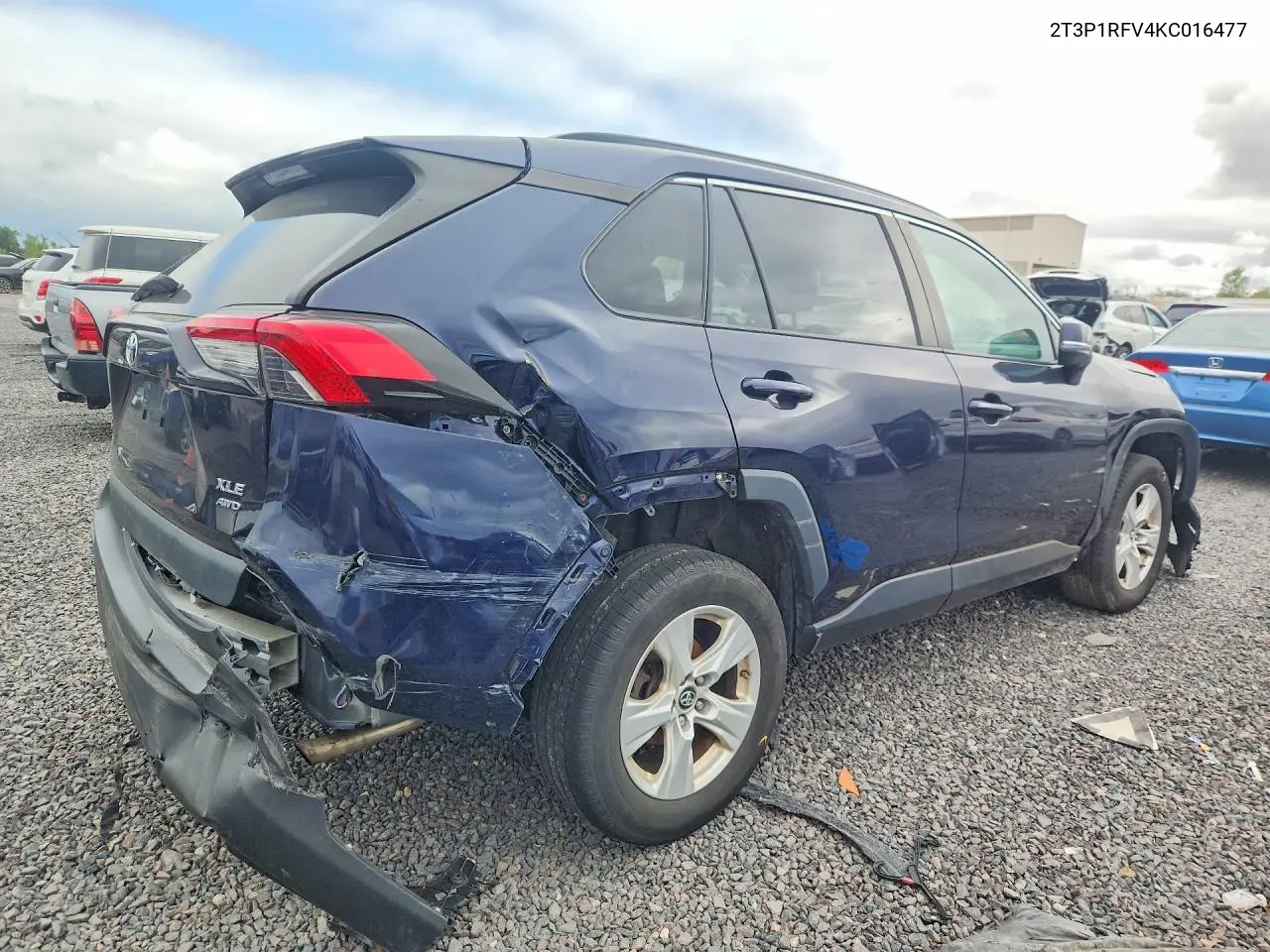 2019 TOYOTA RAV 4 VIN 2T3P1RFV4KC016477 — фото 3