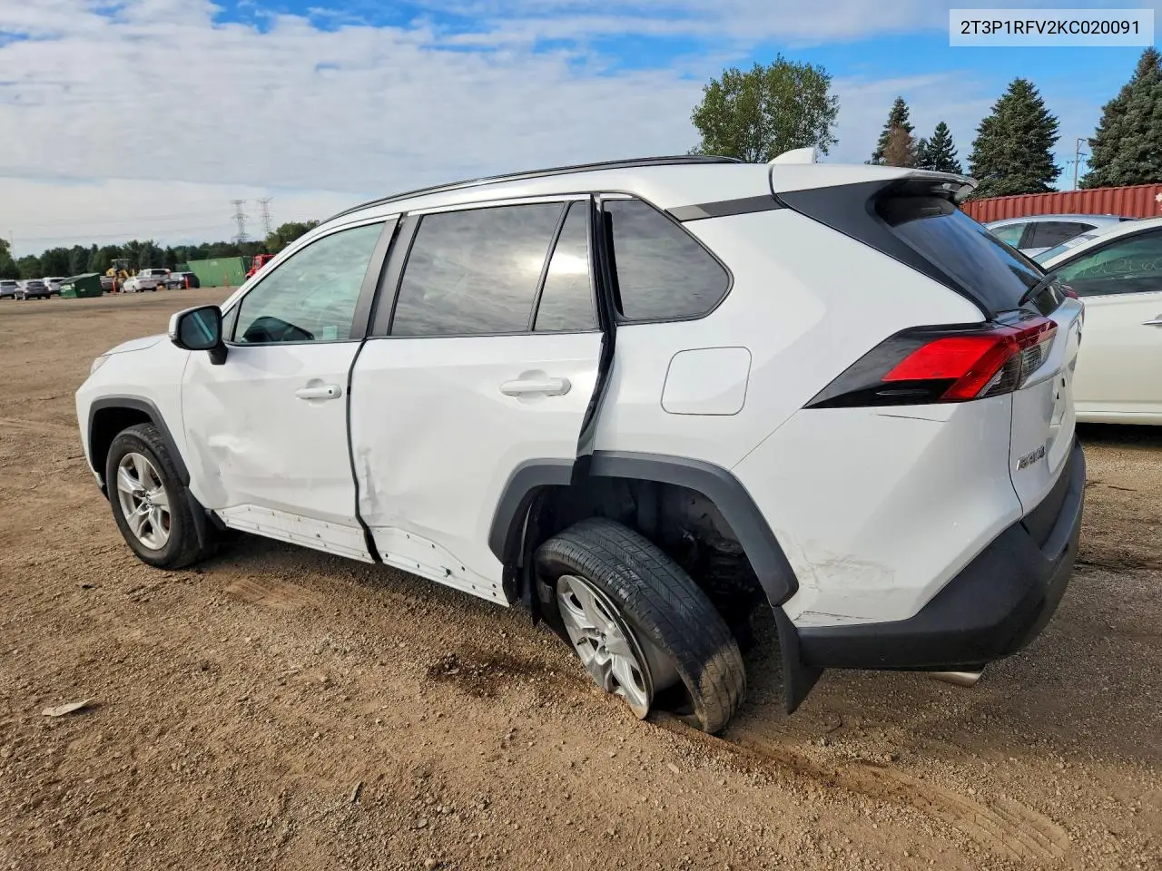 2019 TOYOTA RAV 4 VIN 2T3P1RFV2KC020091 — фото 2