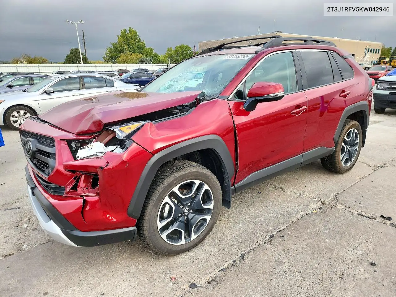 TOYOTA RAV 4 2019, VIN 2T3J1RFV5KW042946