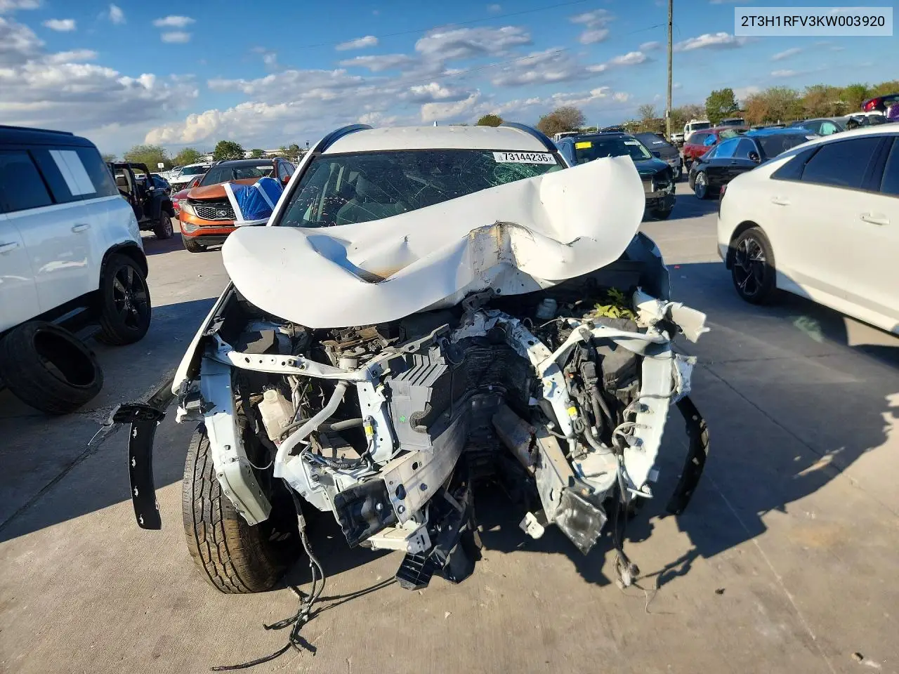 2019 TOYOTA RAV 4 VIN 2T3H1RFV3KW003920 — фото 5