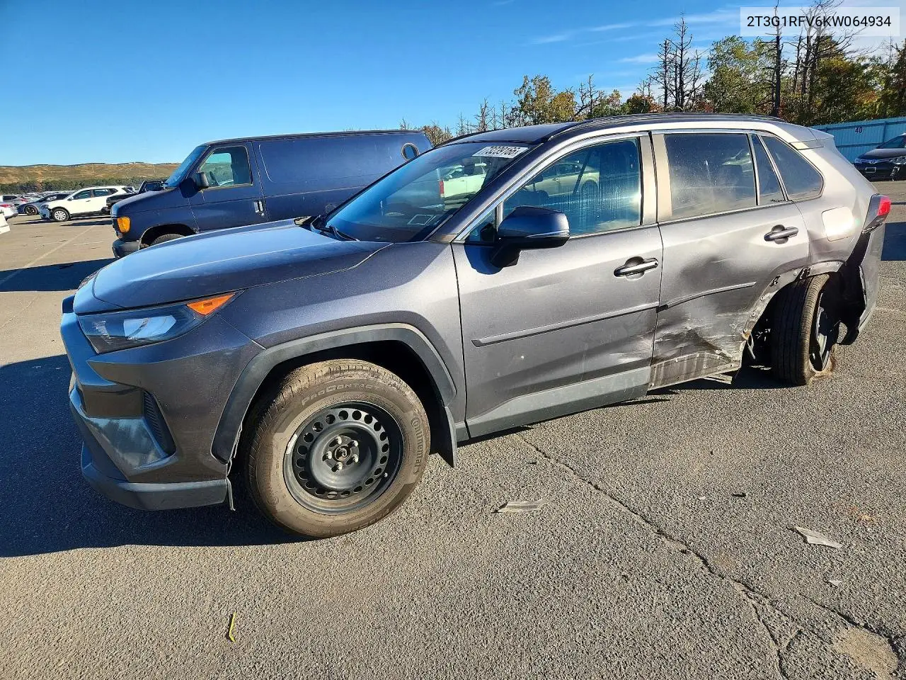 TOYOTA RAV 4 2019, VIN 2T3G1RFV6KW064934