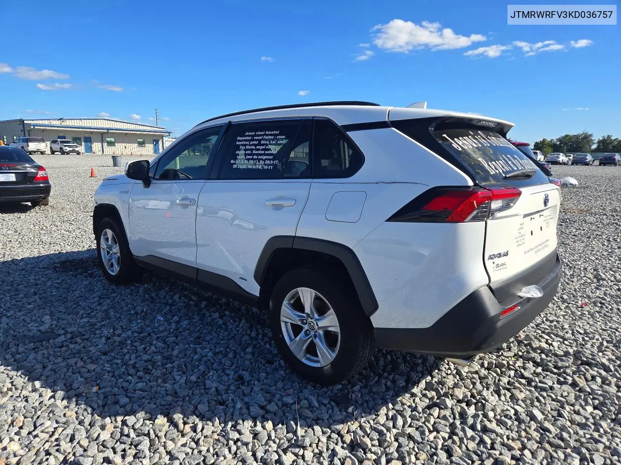 2019 TOYOTA RAV 4 VIN JTMRWRFV3KD036757 — фото 2