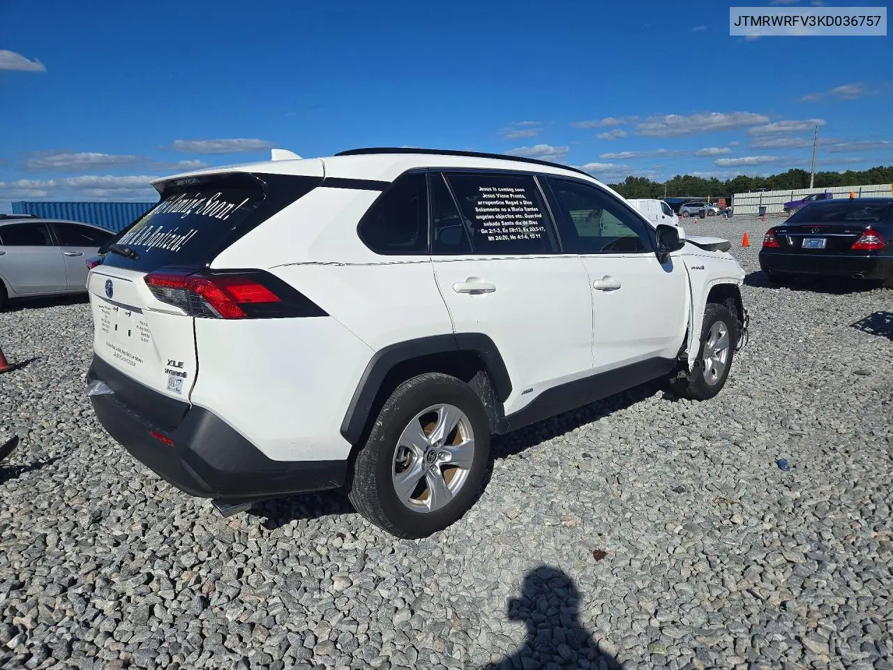 2019 TOYOTA RAV 4 VIN JTMRWRFV3KD036757 — фото 3