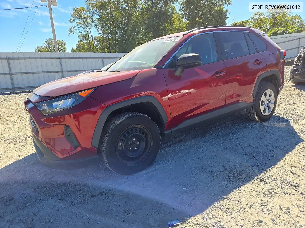 TOYOTA RAV 4 2019, VIN 2T3F1RFV6KW061642