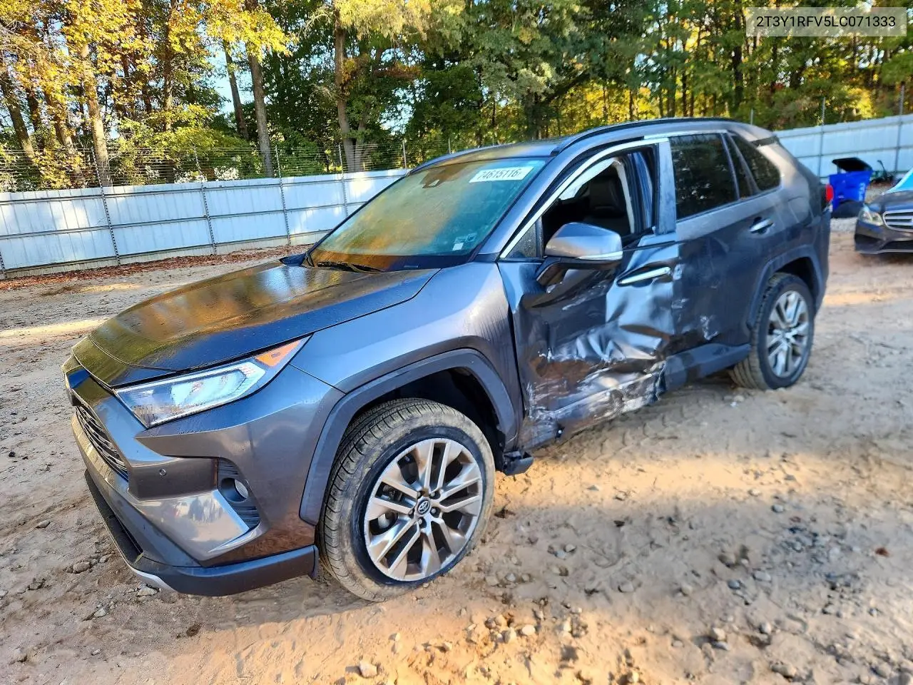TOYOTA RAV 4 2020, VIN 2T3Y1RFV5LC071333