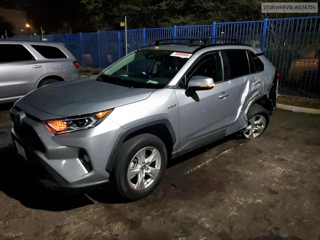 TOYOTA RAV 4 2020, VIN 2T3RWRFV0LW074726