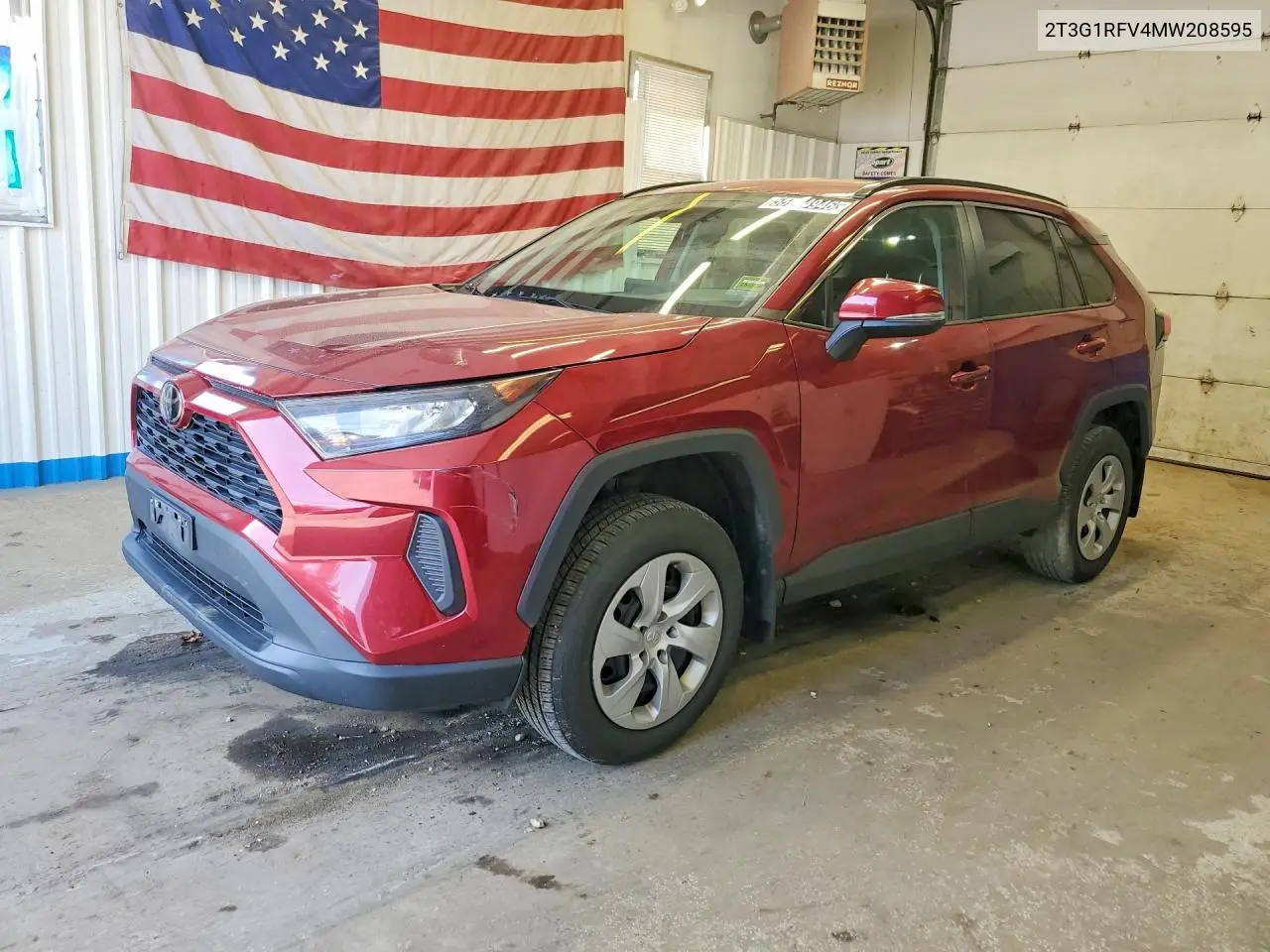 TOYOTA RAV 4 2021, VIN 2T3G1RFV4MW208595