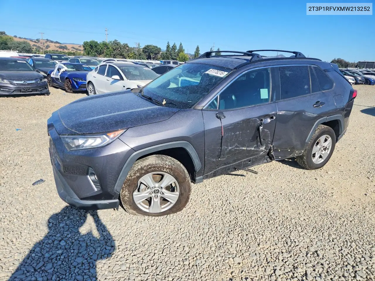 TOYOTA RAV 4 2021, VIN 2T3P1RFVXMW213252