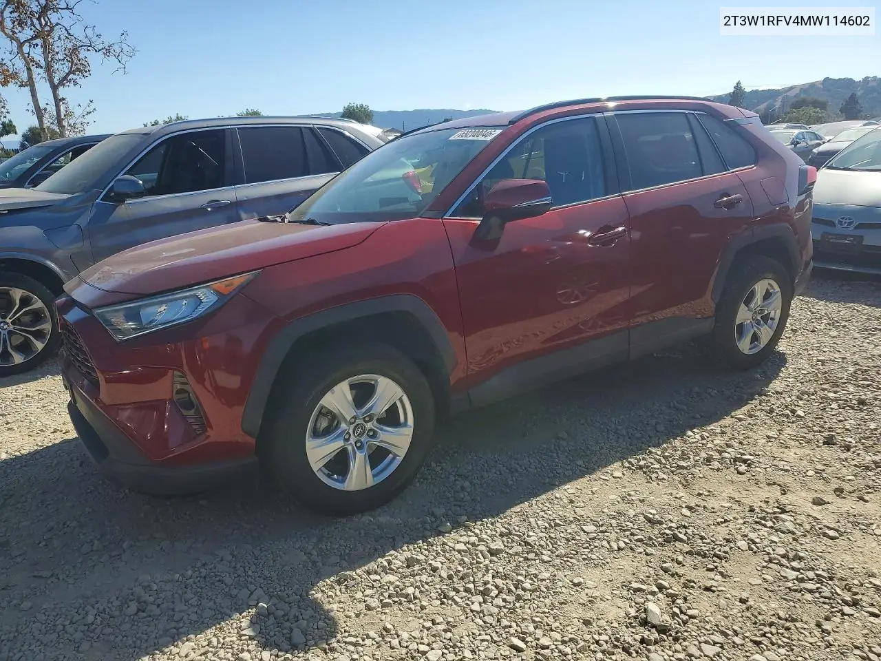 TOYOTA RAV 4 2021, VIN 2T3W1RFV4MW114602