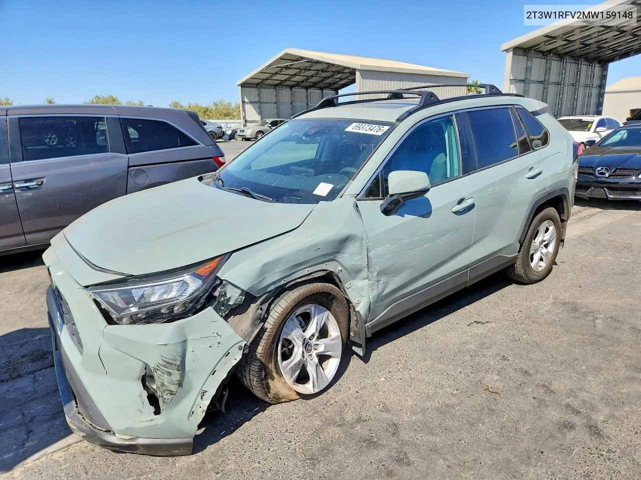 TOYOTA RAV 4 2021, VIN 2T3W1RFV2MW159148