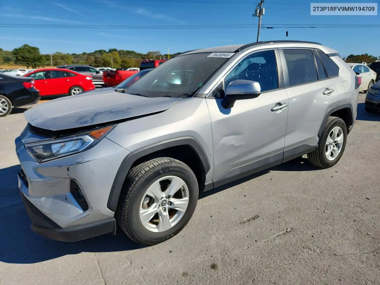 TOYOTA RAV 4 2021, VIN 2T3P1RFV9MW194709