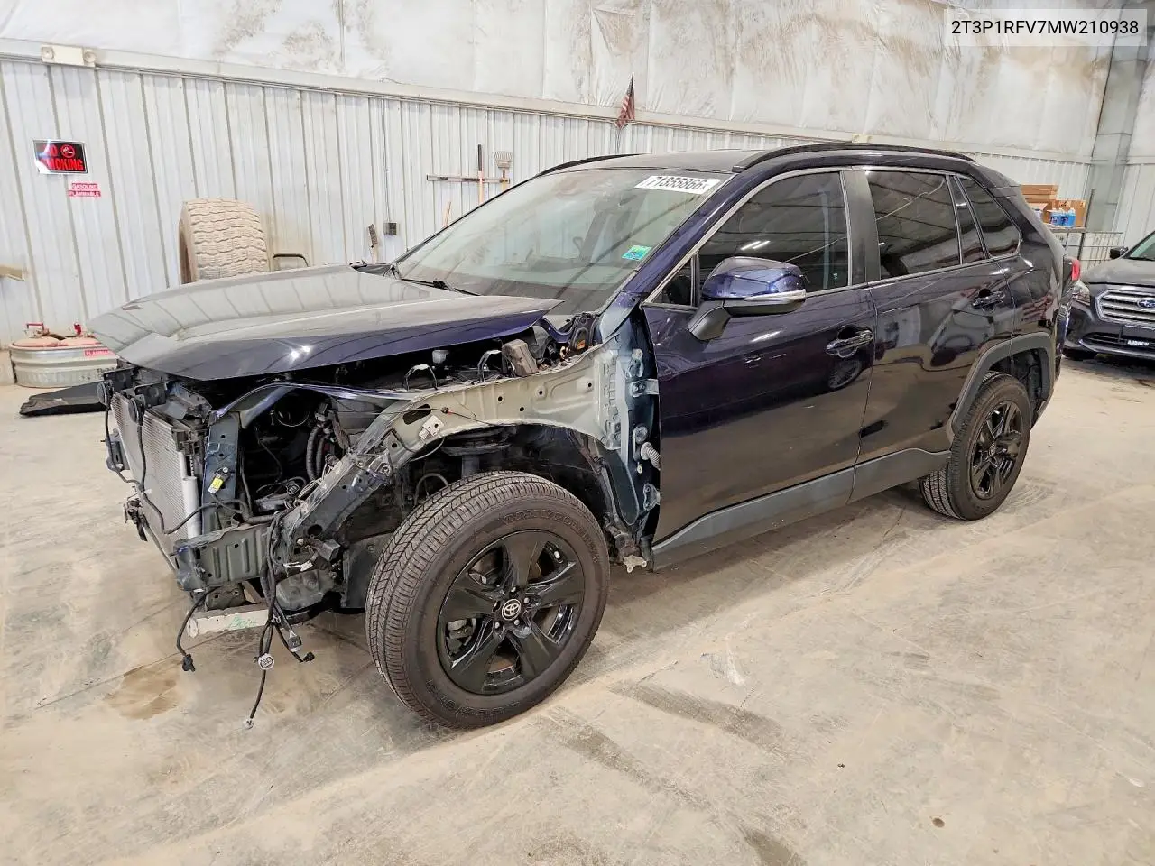 TOYOTA RAV 4 2021, VIN 2T3P1RFV7MW210938
