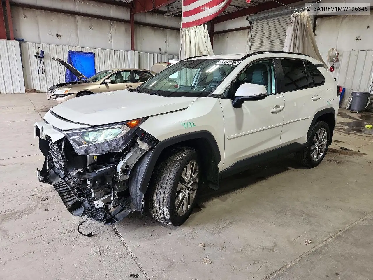 TOYOTA RAV 4 2021, VIN 2T3A1RFV1MW196346