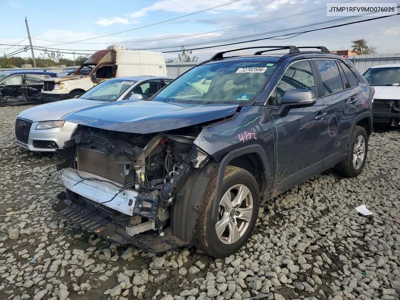 TOYOTA RAV 4 2021, VIN JTMP1RFV9MD076026