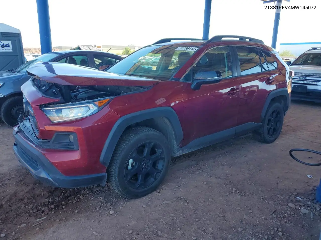 TOYOTA RAV 4 2021, VIN 2T3S1RFV4MW145072