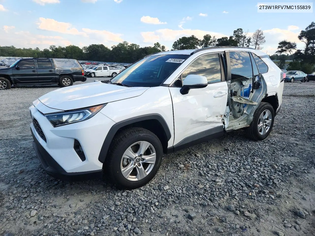 TOYOTA RAV 4 2021, VIN 2T3W1RFV7MC155839