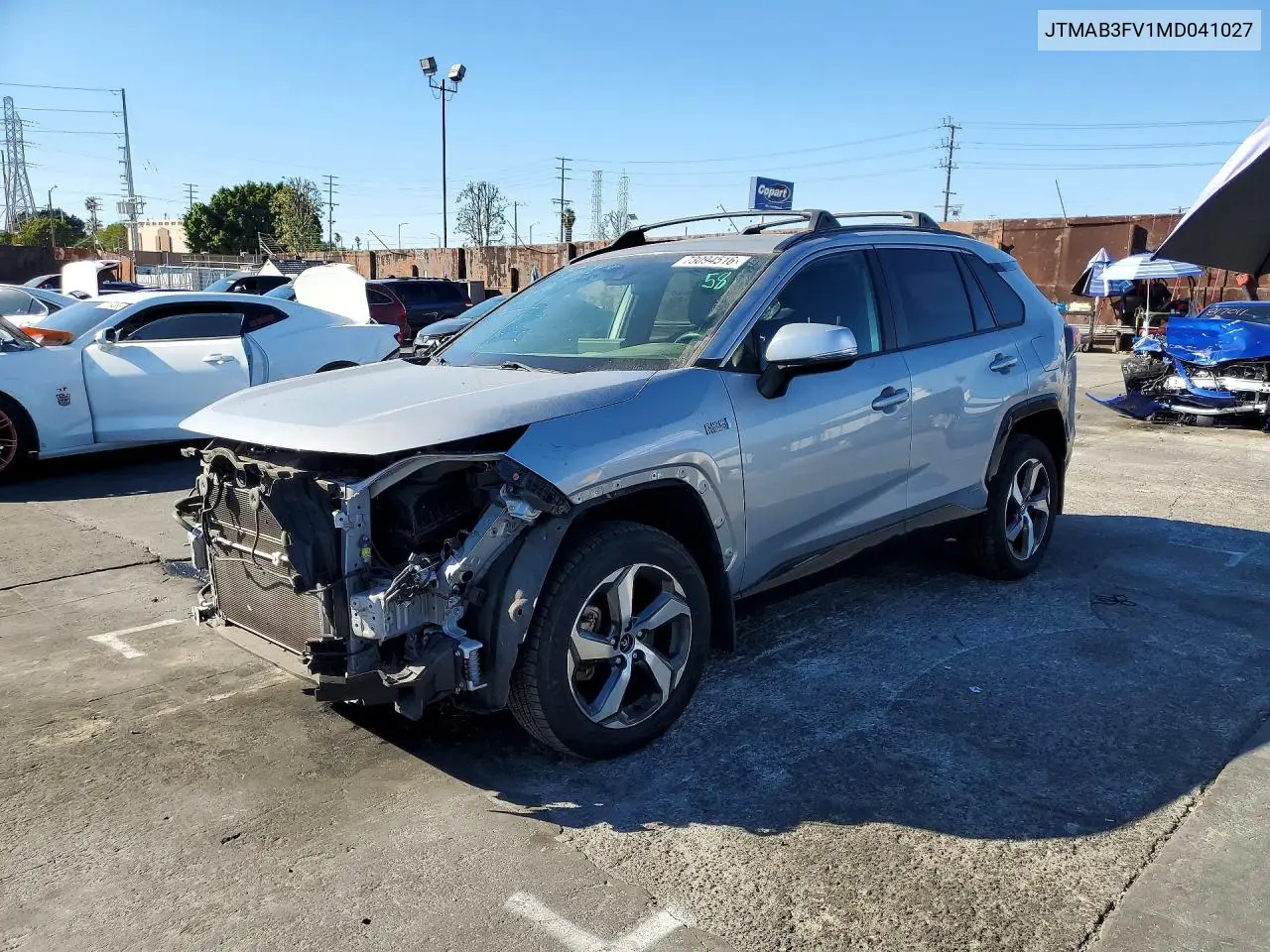 TOYOTA RAV 4 2021, VIN JTMAB3FV1MD041027