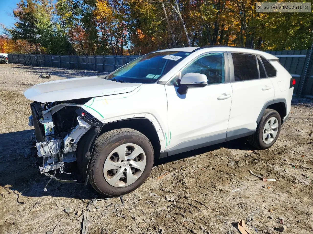 TOYOTA RAV 4 2021, VIN 2T3G1RFV4MC251013