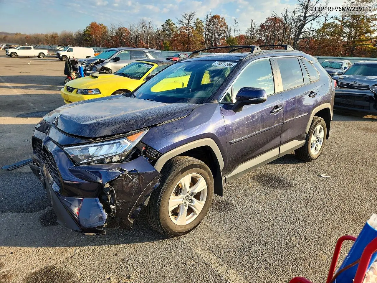 TOYOTA RAV 4 2021, VIN 2T3P1RFV6MW239119