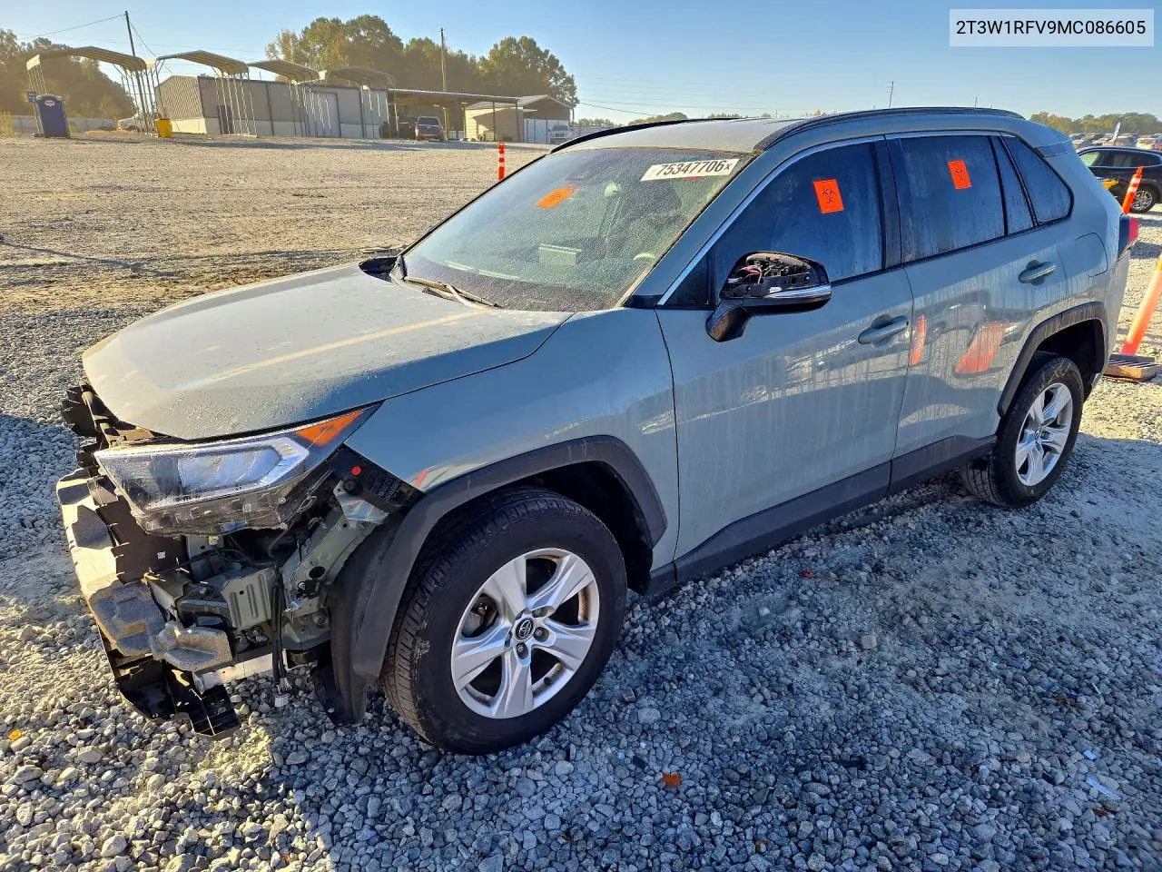 TOYOTA RAV 4 2021, VIN 2T3W1RFV9MC086605